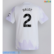 Camisa de time de futebol Manchester United Diogo Dalot #2 Replicas 2º Equipamento 2025-26 Manga Curta